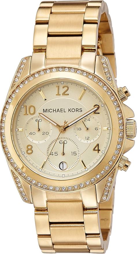 michael kors uhr damen lederband gold|Michael Kors gold watches.